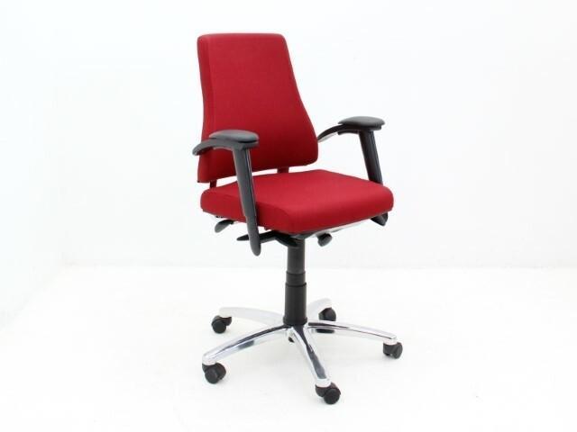 Bureaustoel BMA Axia hoge rug - bordeauxrood - 5-poots, Huis en Inrichting, Bureaus, Gebruikt, Ophalen of Verzenden