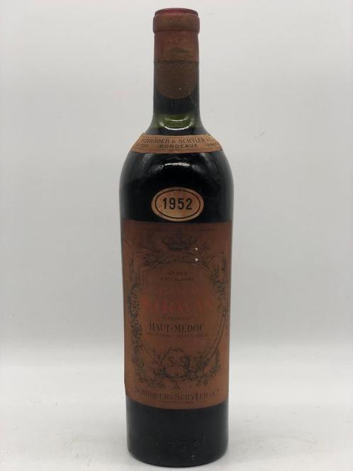 1 x 75cl Chateau Kirwan, Cantenac-Margaux 1952 (Bordeaux), Verzamelen, Wijnen, Frankrijk, Rode wijn, Nieuw, Ophalen of Verzenden