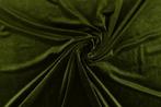10 meter stretch fluweel - Mosgroen, Hobby en Vrije tijd, Stoffen en Lappen, 120 cm of meer, Ophalen of Verzenden, Polyester, Groen