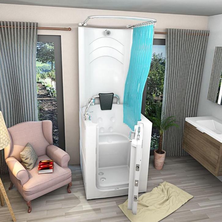 Instap Zitbad Lotus Midden 90X80X100 Met Douche Opbouw, Doe-het-zelf en Verbouw, Sanitair, Nieuw, Ophalen of Verzenden