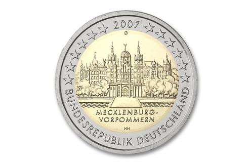 2 euro Kasteel Schwerin 2007 - Duitsland, Postzegels en Munten, Munten | Europa | Euromunten, Verzenden