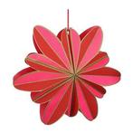 Papieren kerstbloem | House of Seasons | Ø 45 cm (Rood/Roze), Diversen, Kerst, Verzenden, Nieuw