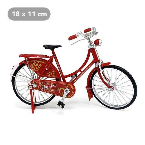 Miniatuur fiets rood vintage 18 x 11 cm, Kleding | Heren, Schoenen, Nieuw, Ophalen of Verzenden