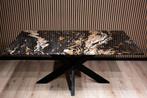 Luxe Magma Gold Kwartsiet Eettafel 183x100 cm Zwart Goud, Huis en Inrichting, Tafels | Eettafels, Magma Gold Kwartsiet, Overige materialen