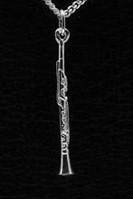 Zilveren Klarinet ketting hanger, Verzenden, Nieuw