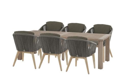 4 Seasons Outdoor Santander tuinsetmid grey met Louvre tafel, Tuin en Terras, Tuinsets en Loungesets, Ophalen of Verzenden