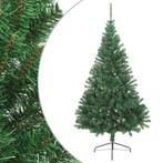vidaXL Kunstkerstboom met standaard half 240 cm PVC groen, Diversen, Verzenden, Nieuw