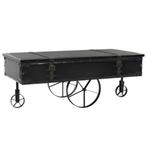 vidaXL Salontafel 110x55x43 cm MDF en vurenhout, Huis en Inrichting, Overige materialen, 100 tot 150 cm, Verzenden, Nieuw