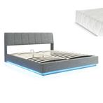 Tweepersoonsbed Tröstiar met matras en LED 180x200 cm antrac, Verzenden, Nieuw