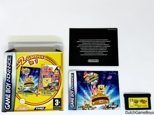 Gameboy Advance / GBA - 2 Games In 1 - Spongebob De Film / E, Spelcomputers en Games, Games | Nintendo Game Boy, Gebruikt, Verzenden