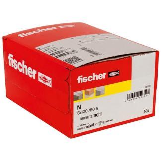 Slagplug met schroef | Fischer | 50 stuks (8x120/80, PZ3), Doe-het-zelf en Verbouw, IJzerwaren en Bevestigingsmiddelen, Nieuw
