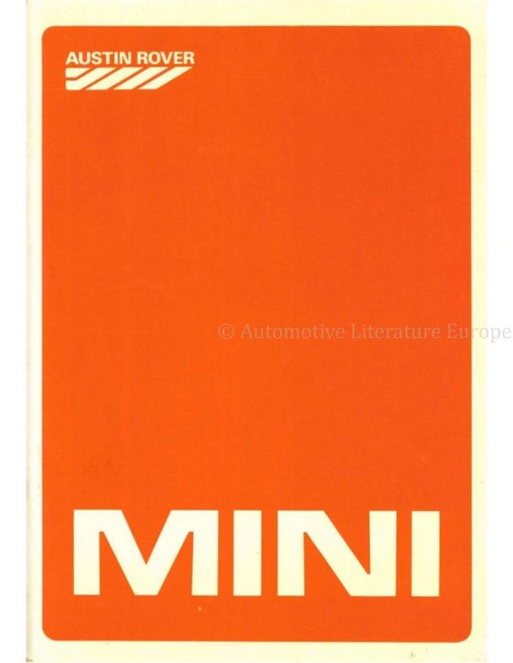 1983 AUSTIN MINI INSTRUCTIEBOEKJE NEDERLANDS, Auto diversen, Handleidingen en Instructieboekjes