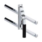 Pomp-espagnolet Bauhaus ebben glans chroom inclusief 2, Verzenden, Nieuw