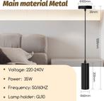 Hanglamp Industrieel - GU10 Fitting - 2 stuks - Zwart - Aigo, Verzenden, Nieuw