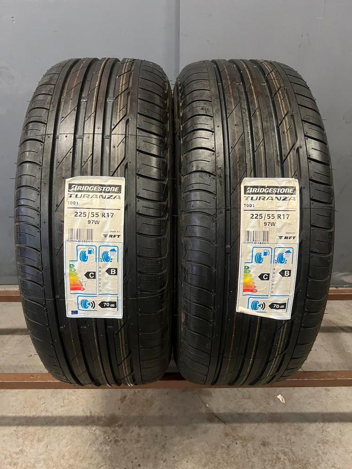 Nieuwe Bridgestone Turanza T001 banden, maat 225/55R17 97W, Auto-onderdelen, Banden en Velgen, 17 inch, Zomerbanden, 225 mm, Personenwagen