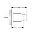 Handdouchehouder Grohe Rainshower Hard Graphite Geborsteld, Doe-het-zelf en Verbouw, Sanitair, Ophalen of Verzenden, Nieuw