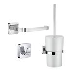 Complete Toiletborstelset Smedbo Smart Pack Ice Messing, Ophalen of Verzenden, Nieuw, Chroom, Bad