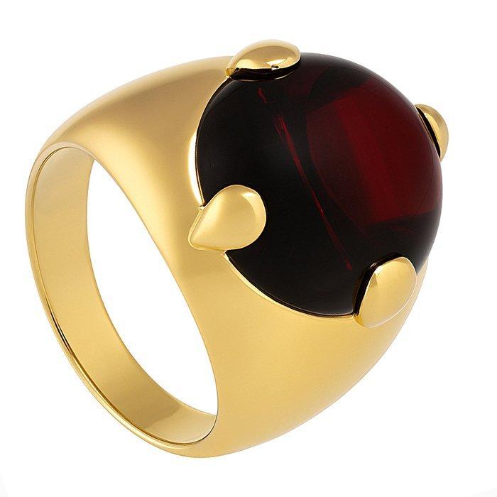 Ring - 18 karaat Geel goud - 10.00ct. tw. Granaat, Sieraden, Tassen en Uiterlijk, Ringen