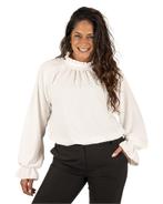 Off-white blouse ruffle van Azzurro, Nieuw, Verzenden