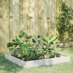 vidaXL Plantenbak verhoogd 100x100x26 cm staal wit, Verzenden, Nieuw, Metaal