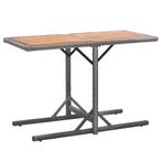 vidaXL Tuintafel poly rattan en massief acaciahout antraciet, Verzenden, Nieuw