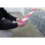 Fixman Extra robuust afzetlint - rood/wit - 70 mm x 500 m, Ophalen of Verzenden, Nieuw