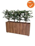 Verrijdbare plantenbak - 160x80cm - Cognac Walnoten, Werkplek, Ophalen of Verzenden, Gebruikt, Overige typen