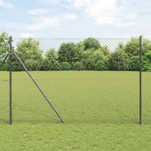 vidaXL Gaashekwerk Grijs 10 x 1.6 m Staal, Tuin en Terras, Schuttingen, Nieuw, IJzer, Verzenden