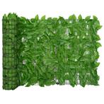 vidaXL Balkonscherm met groene bladeren 500x75 cm, Nieuw, Verzenden