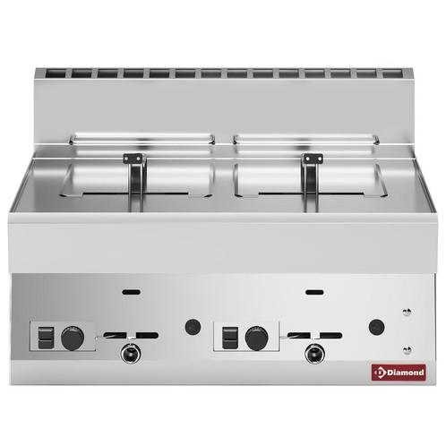 Diamond Alpha 650 Friteuse | Gas | 8+8L | Aftapkranen | 700x, Zakelijke goederen, Horeca | Keukenapparatuur, Nieuw in verpakking