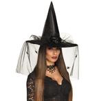 Halloween Heksenhoed Sluier Kort, Verzenden, Nieuw