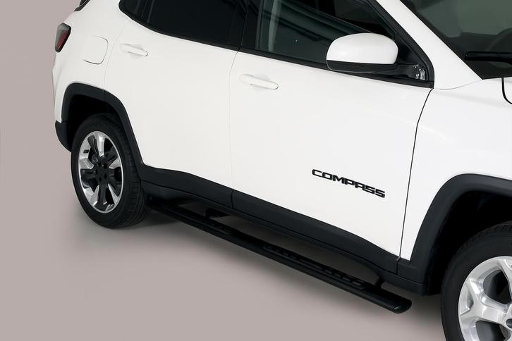 Side Bars | Jeep | Compass 17- 5d suv | ook Hybrid | RVS zwa, Auto diversen, Tuning en Styling, Verzenden