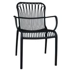 Tuinstoel - Rattie - Zwart - The Outsider, Tuin en Terras, Verzenden, Nieuw