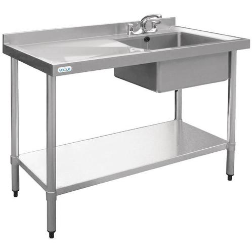 Spoeltafel RVS | Spoelbak Rechts | 100x60x90 cm Vogue, Zakelijke goederen, Horeca | Meubilair en Inrichting, Verzenden