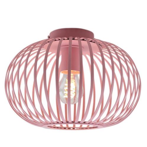 Industriële plafonnière roze, Lieve, Huis en Inrichting, Lampen | Plafondlampen, Nieuw, Metaal, Ophalen of Verzenden