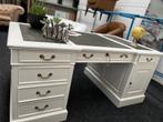 Origineel Wit Chesterfield Bureau !! Partner Desk., Ophalen, Gebruikt, Bureau