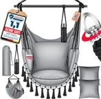 Hangstoel - Binnen & Buiten - Hangschommel - Tot 150kg - Gri, Tuin en Terras, Verzenden, Nieuw