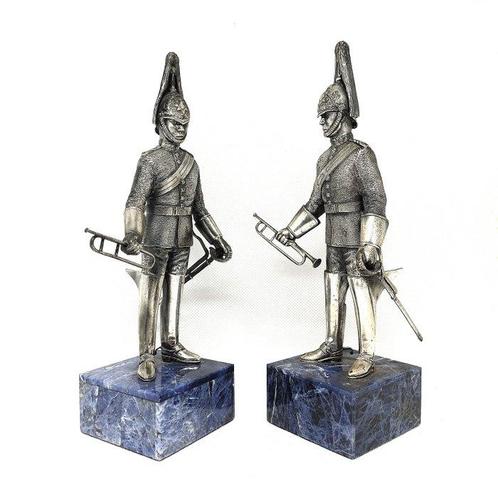 Beeldje (2) - Lapis Lazuli, Zilver, Antiek en Kunst, Antiek | Goud en Zilver