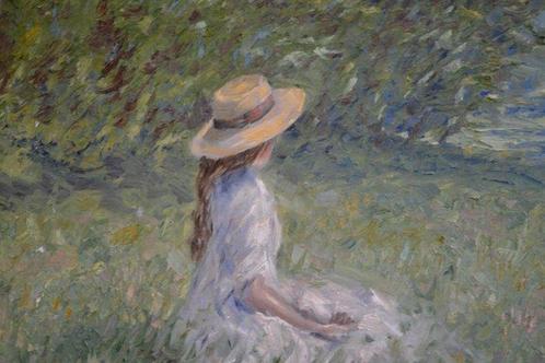 Chris van Dijk (1952) - Impressionist  Au bord de leau à, Antiek en Kunst, Kunst | Schilderijen | Klassiek