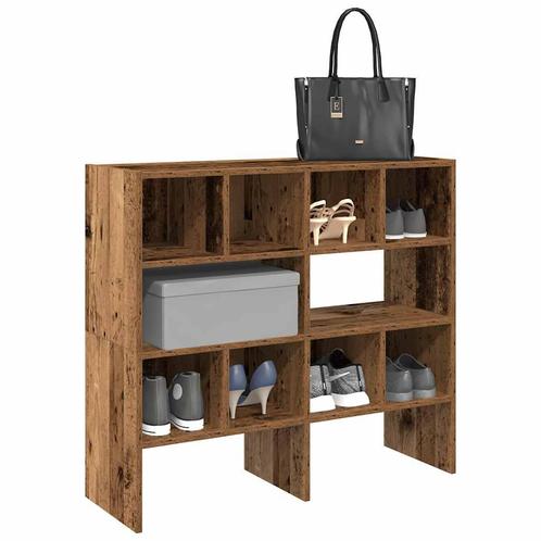 vidaXL Schoenenrekken 2 st stapelbaar 89,5x30x40 cm oud, Kleding | Dames, Kledingrekken, Nieuw, Verzenden