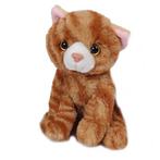 Knuffel Kat Oranjebruin Gestreept/Tijger - 14 cm NIEUW, Kinderen en Baby's, Speelgoed | Knuffels en Pluche, Ophalen of Verzenden