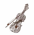 AN IRON VIOLIN WALL DECOR (Beeldjes - Decoratie, Interieur), Antiek en Kunst, Verzenden