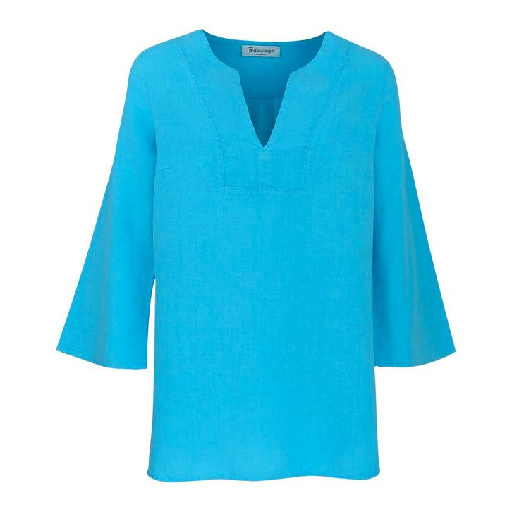 Backstage • blauwe linnen tuniek Lena • M, Kleding | Dames, Tops, Blauw, Nieuw, Maat 38/40 (M), Verzenden