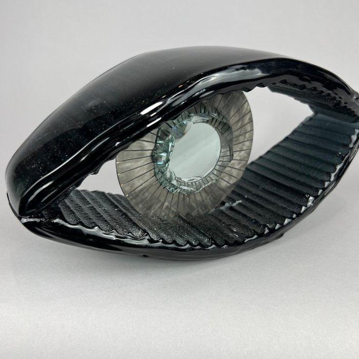 Andrzej Rafalski - sculptuur, Handmade Glass Eye - 15 cm -, Antiek en Kunst, Antiek | Glas en Kristal
