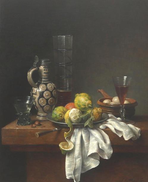 Cornelis Le Mair, Stilleven met glazen westerwald kruik, Antiek en Kunst, Kunst | Schilderijen | Klassiek