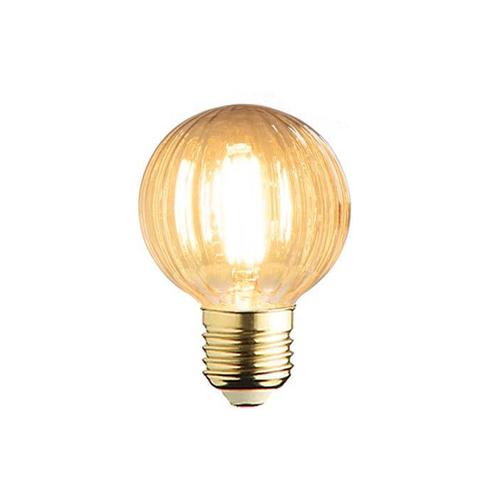 LED lamp geribbeld glas E27 | 4 watt dimbaar | 2000K warm wi, Huis en Inrichting, Lampen | Losse lampen, Overige typen, Nieuw