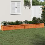 vidaXL Plantenbakken 2 st cm massief grenenhout wasbruin, Tuin en Terras, Bloembakken en Plantenbakken, 100 cm of meer, Verzenden