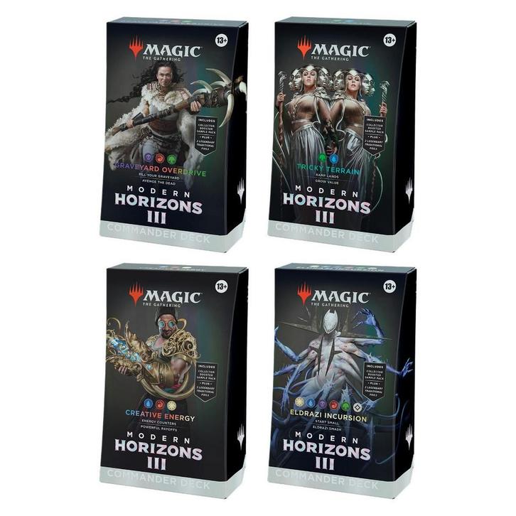 Magic the Gathering Modern Horizons 3 EN Deck Display (4ct), Hobby en Vrije tijd, Verzamelkaartspellen | Magic the Gathering, Nieuw