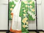 Kimono - Luxe Zuiver Zijde Furisode – Rozenmotief met Koma