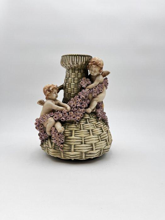 Ernst Wahliss - Vaas - Biscuit porselein - siervaas, Antiek en Kunst, Kunst | Designobjecten